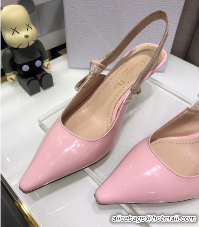 Luxury Dior J'Adior Slingback Pumps 6.5cm in Pink Patent Calfskin 042736