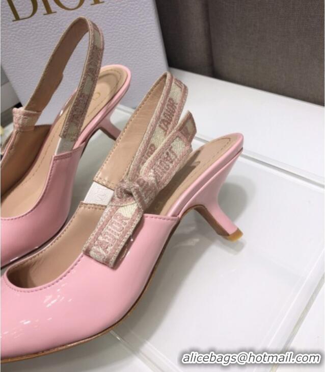 Luxury Dior J'Adior Slingback Pumps 6.5cm in Pink Patent Calfskin 042736