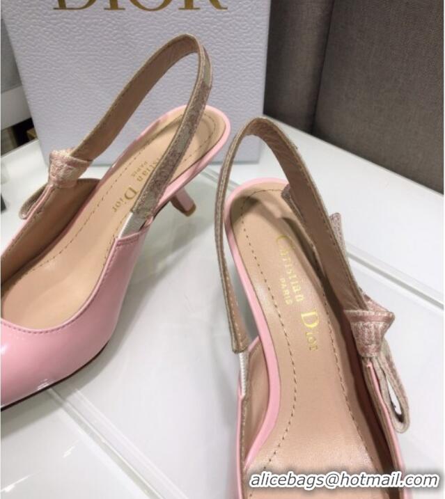 Luxury Dior J'Adior Slingback Pumps 6.5cm in Pink Patent Calfskin 042736