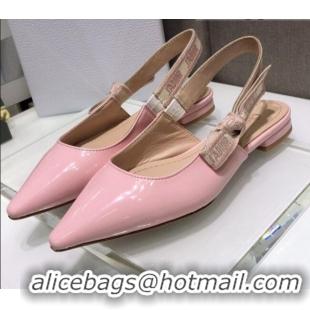 Best Price Dior J'Adior Slingback Ballerinas Flats in Pink Patent Calfskin 042737