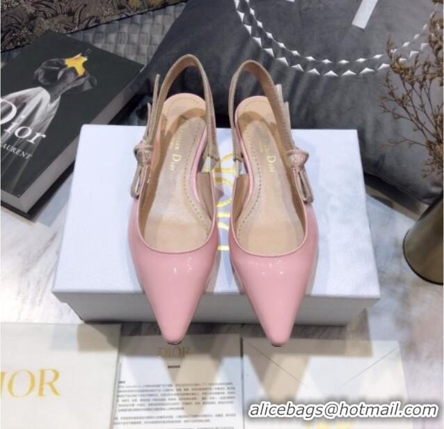 Best Price Dior J'Adior Slingback Ballerinas Flats in Pink Patent Calfskin 042737