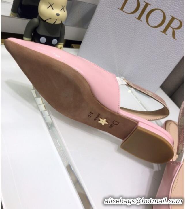 Best Price Dior J'Adior Slingback Ballerinas Flats in Pink Patent Calfskin 042737