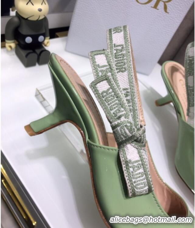 Best Price Dior J'Adior Slingback Pumps 6.5cm in Green Patent Calfskin 042742