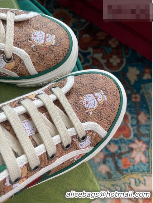 Trendy Design Disney x Gucci Donald Duck GG Canvas Tennis 1977 Low-Top Sneaker G0103 Beige 2021