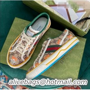 Super Quality Kai x Gucci Donald Bear GG Canvas Tennis 1977 Low-Top Sneaker G0104 Beige 2021