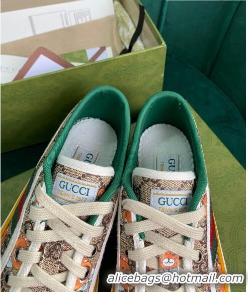 Super Quality Kai x Gucci Donald Bear GG Canvas Tennis 1977 Low-Top Sneaker G0104 Beige 2021