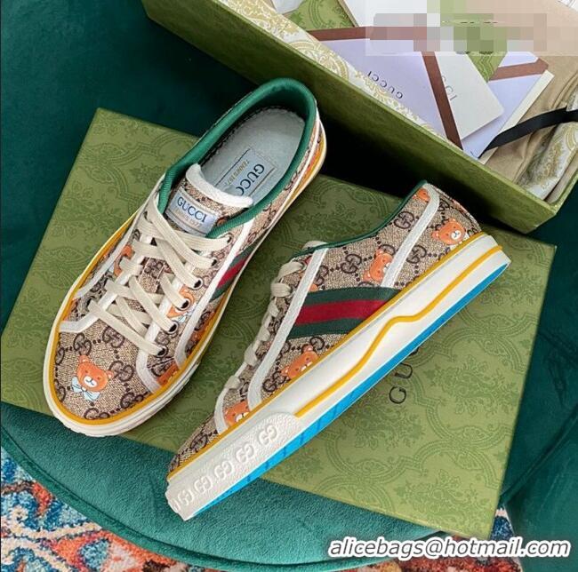 Super Quality Kai x Gucci Donald Bear GG Canvas Tennis 1977 Low-Top Sneaker G0104 Beige 2021