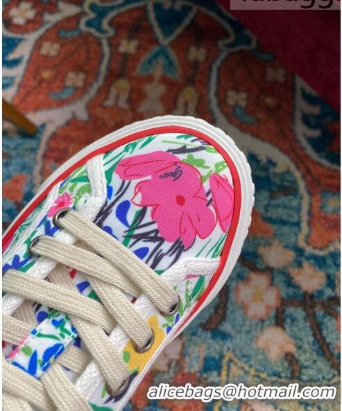 Promotional Gucci Flora Canvas Tennis 1977 Low-Top Sneaker G0104 Pink 2021