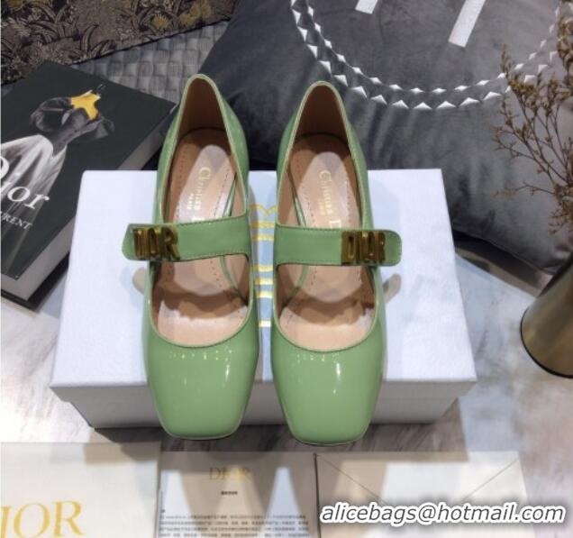 Good Looking Dior Patent Calfskin Mary Janes Pumps 042750 Green 2021