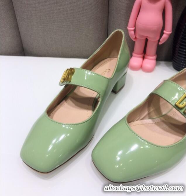 Good Looking Dior Patent Calfskin Mary Janes Pumps 042750 Green 2021