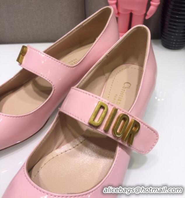 Popular Style Dior Patent Calfskin Mary Janes Pumps 042750 Pink 2021