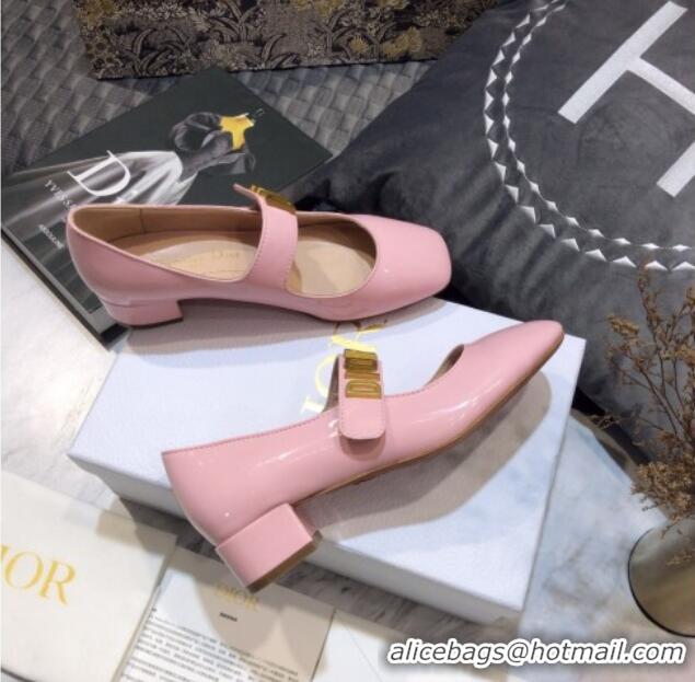 Popular Style Dior Patent Calfskin Mary Janes Pumps 042750 Pink 2021