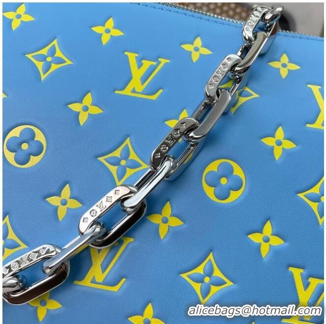 Top Quality Louis Vuitton COUSSIN PM M58628 light blue&yellow