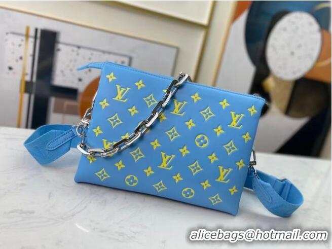 Top Quality Louis Vuitton COUSSIN PM M58628 light blue&yellow