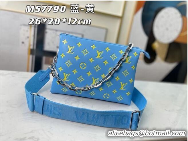 Top Quality Louis Vuitton COUSSIN PM M58628 light blue&yellow