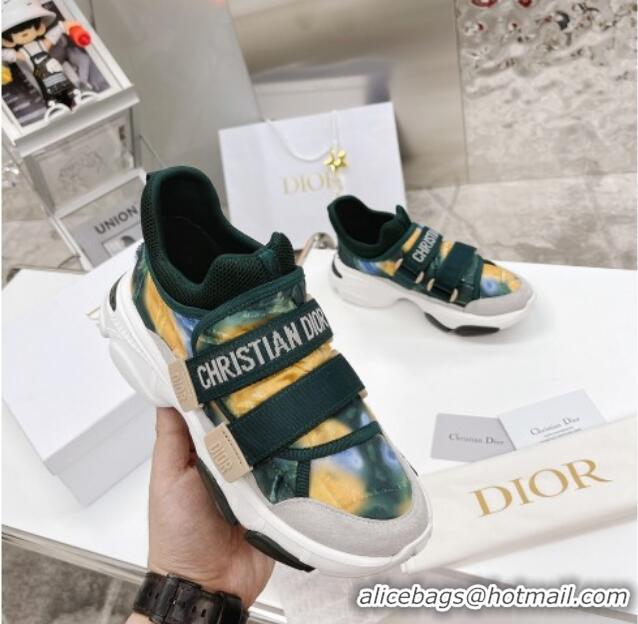 Good Product Dior D-Wander Sneakers Green Camouflage Fabric 042879