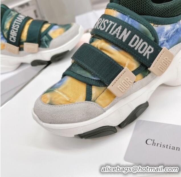 Good Product Dior D-Wander Sneakers Green Camouflage Fabric 042879