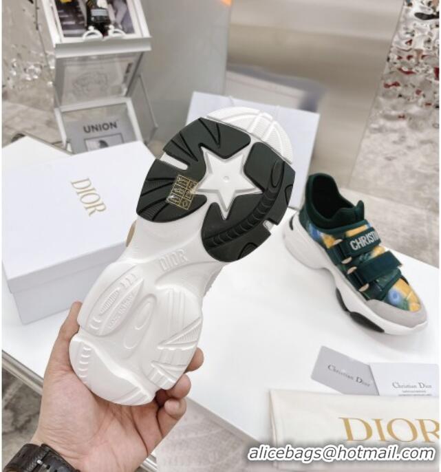 Good Product Dior D-Wander Sneakers Green Camouflage Fabric 042879