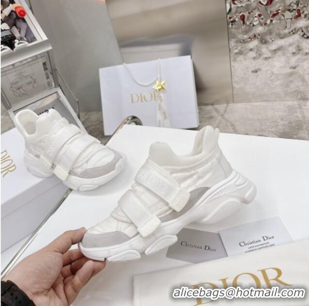 Top Quality Dior D-Wander Sneakers White Camouflage Fabric 042881