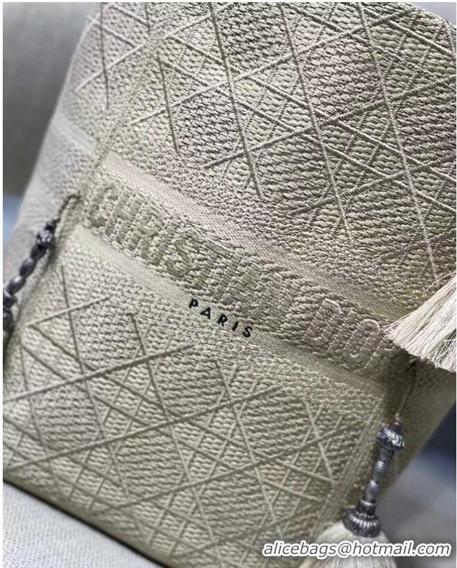 Affordable Price Dior Bubble Maple Leaf Embroidered Bucket Bag M6006 Beige