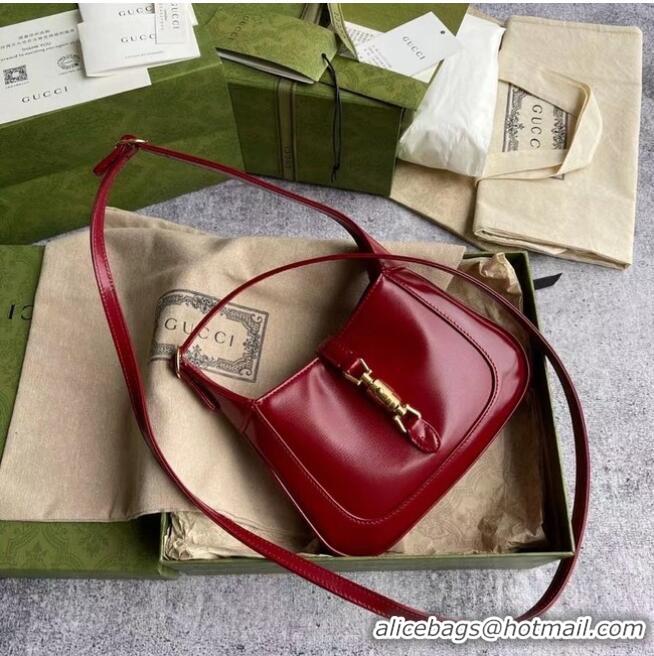 Shop Grade Gucci Jackie 1961 mini hobo bag 637091 Red