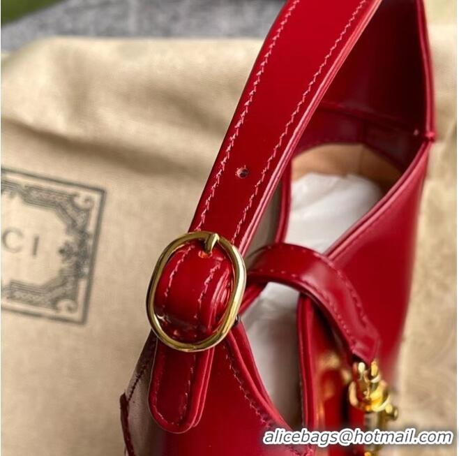 Shop Grade Gucci Jackie 1961 mini hobo bag 637091 Red