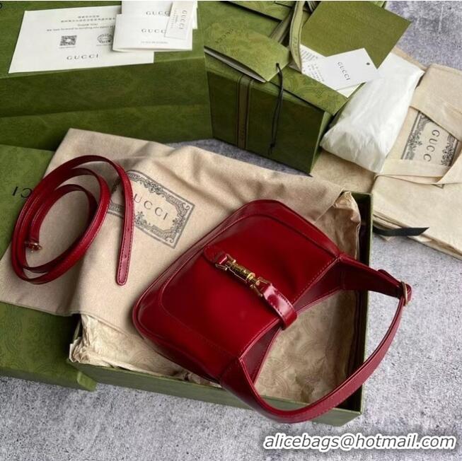 Shop Grade Gucci Jackie 1961 mini hobo bag 637091 Red