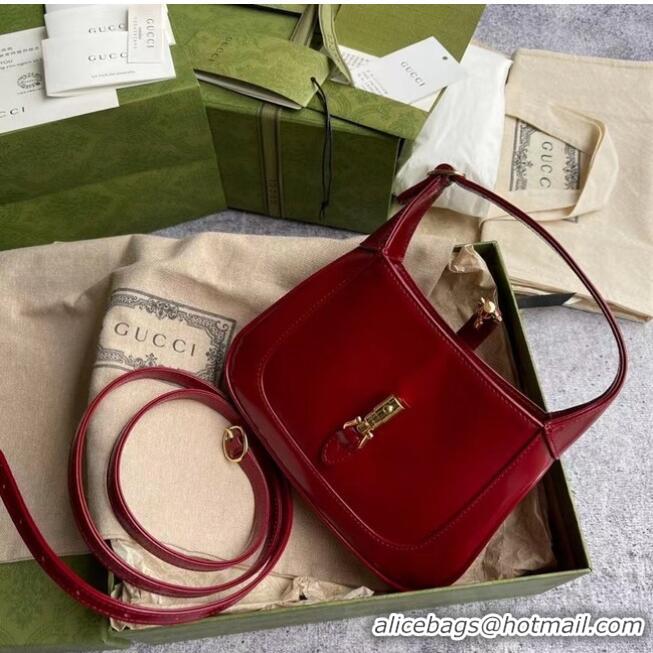 Shop Grade Gucci Jackie 1961 mini hobo bag 637091 Red