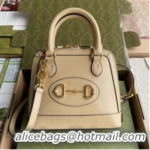 New Design Gucci Horsebit 1955 mini top handle bag 640716 Beige