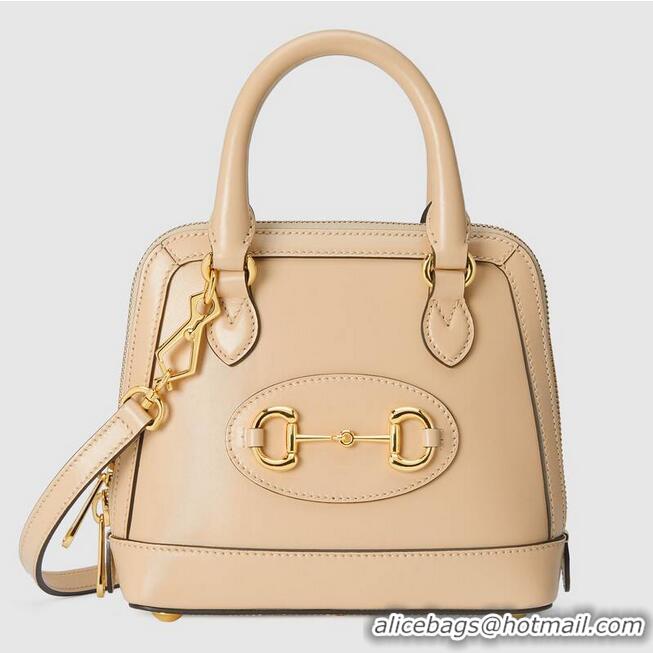 New Design Gucci Horsebit 1955 mini top handle bag 640716 Beige