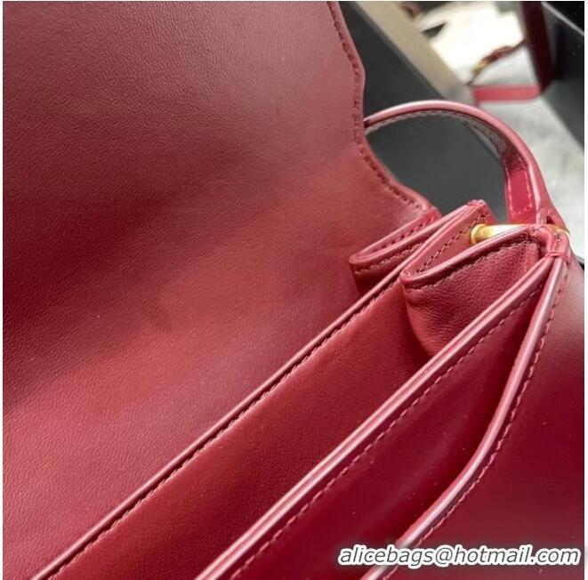 Cheapest YSL LE MAILLON SATCHEL IN SMOOTH LEATHER 6497952 Burgundy