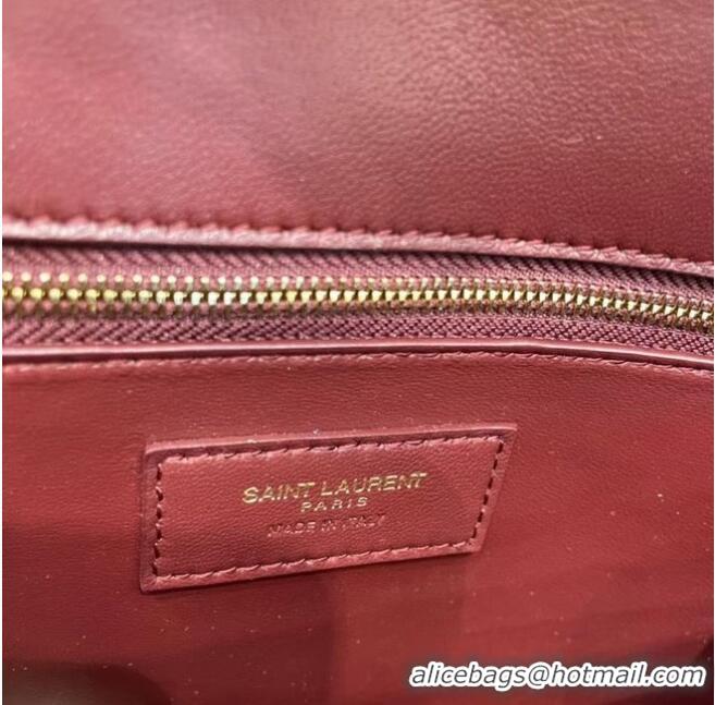 Cheapest YSL LE MAILLON SATCHEL IN SMOOTH LEATHER 6497952 Burgundy