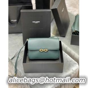 Pretty Style YSL LE MAILLON SATCHEL IN SMOOTH LEATHER 6497952 blackish green