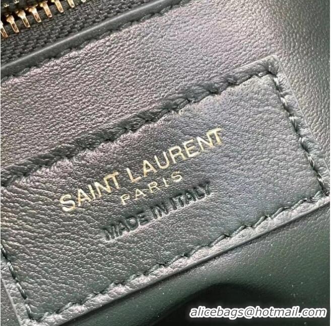 Pretty Style YSL LE MAILLON SATCHEL IN SMOOTH LEATHER 6497952 blackish green