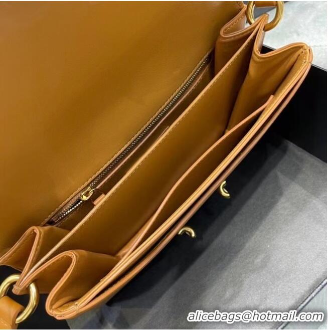 Promotional YSL LE MAILLON SATCHEL IN SMOOTH LEATHER 6497952 Apricot