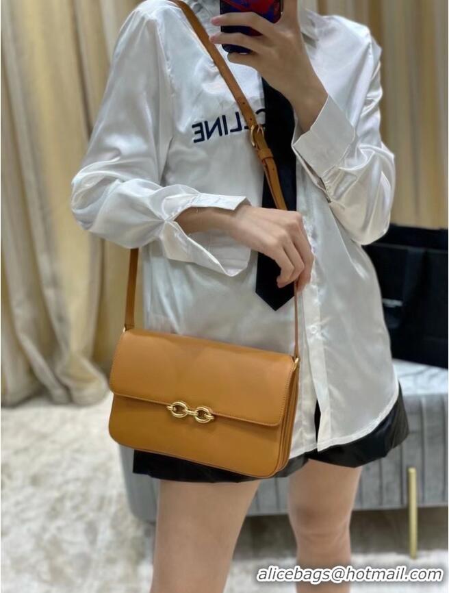 Promotional YSL LE MAILLON SATCHEL IN SMOOTH LEATHER 6497952 Apricot