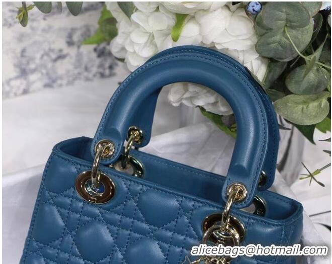 Top Quality LADY DIOR MY ABCDIOR BAG Cannage Lambskin M0538O Blue