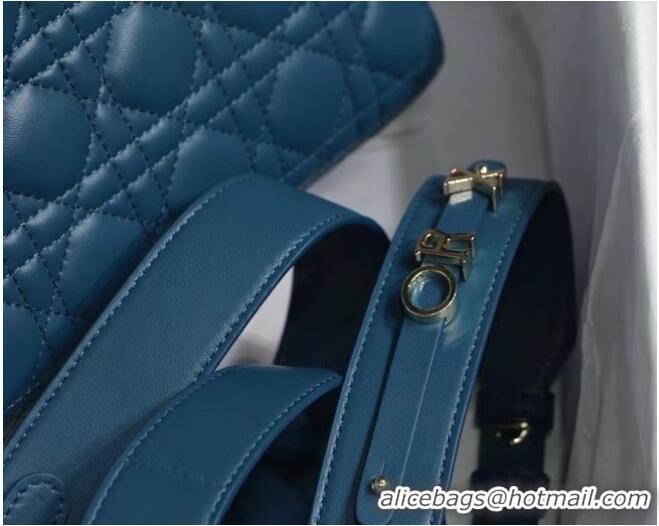 Top Quality LADY DIOR MY ABCDIOR BAG Cannage Lambskin M0538O Blue