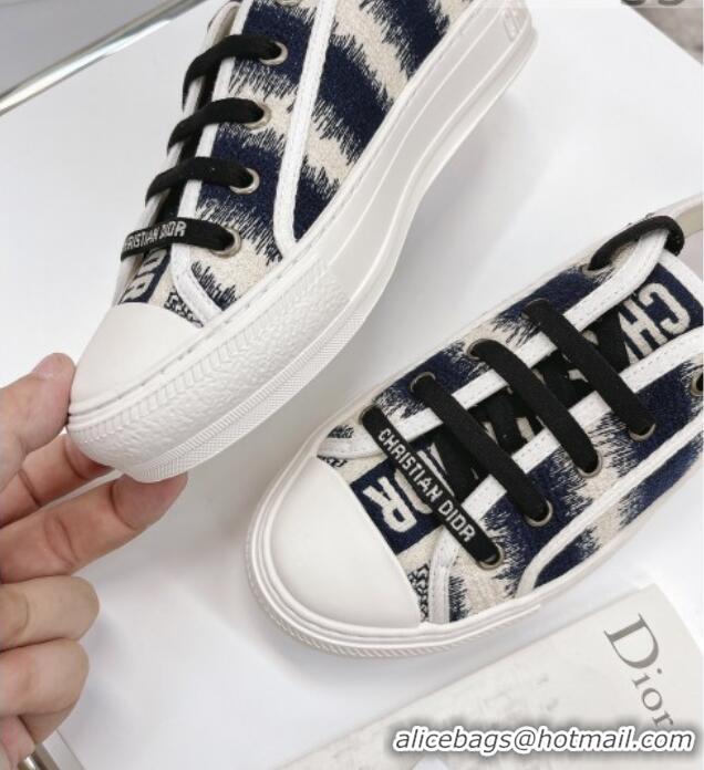 Low Price Dior Walk'n'Dior Sneakers in Black D-Stripes Embroidered Cotton 050601