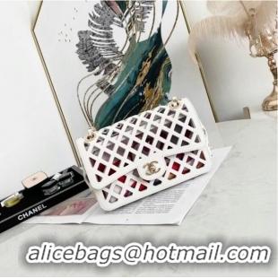 Luxury Classic CHANEL mini flap bag AS2370 white