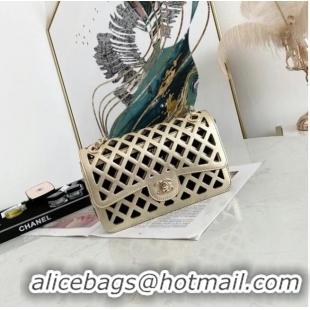 Unique Discount CHANEL mini flap bag AS2370 gold