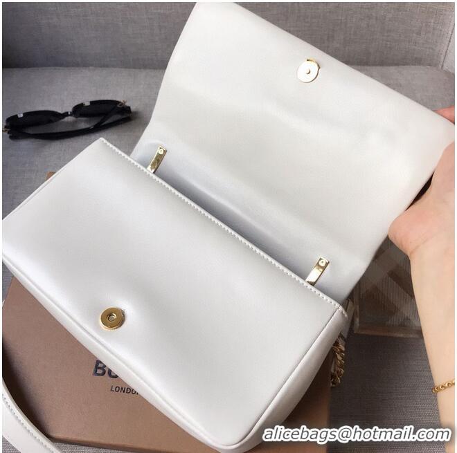 Modern Classic BurBerry Leather Shoulder Bag 7462 White