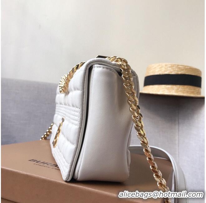 Modern Classic BurBerry Leather Shoulder Bag 7462 White