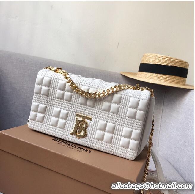 Modern Classic BurBerry Leather Shoulder Bag 7462 White