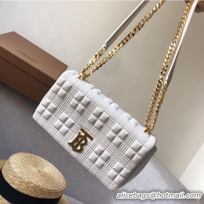 Modern Classic BurBerry Leather Shoulder Bag 7462 White