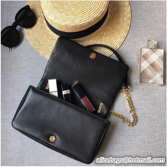 Buy Cheapest BurBerry Leather Shoulder Bag 7462 Black