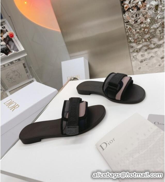 Good Product Dior Dio(r)evolution Flat Slide Sandals Black 050621