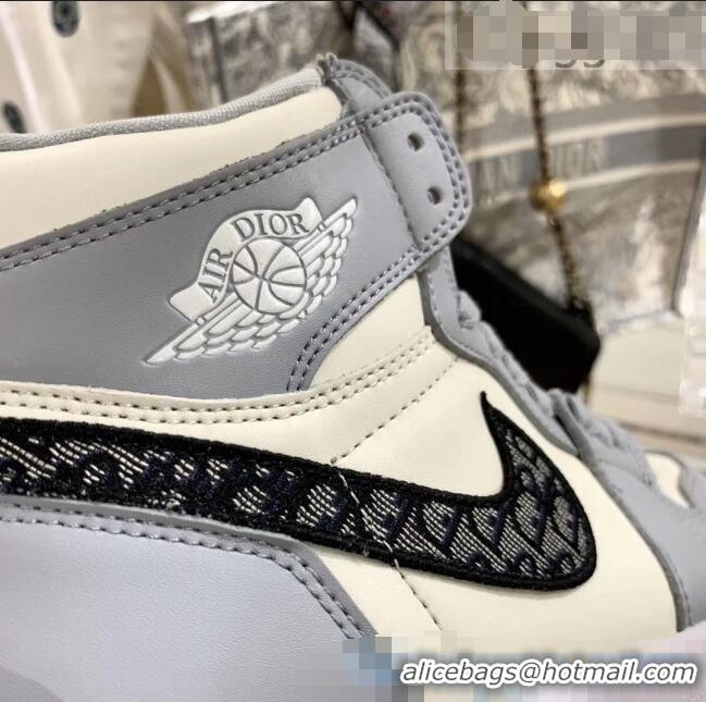 Promotional Nike x Dior Air Jordan High-Top Sneakers CD2268 Grey/White 2020 (For Women and Men)