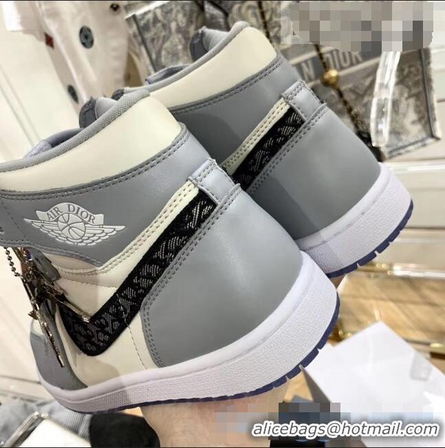 Promotional Nike x Dior Air Jordan High-Top Sneakers CD2268 Grey/White 2020 (For Women and Men)