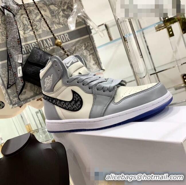 Promotional Nike x Dior Air Jordan High-Top Sneakers CD2268 Grey/White 2020 (For Women and Men)